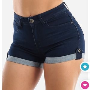 NWOT Dark Blue High Waisted Shorts
